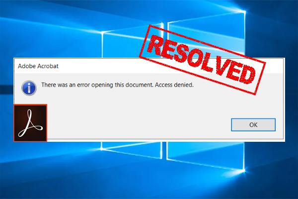 How to Fix Adobe Error Opening Document Access Denied