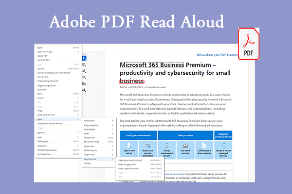 [A Step-by-Step Guide] How to Get Adobe PDF Read Aloud