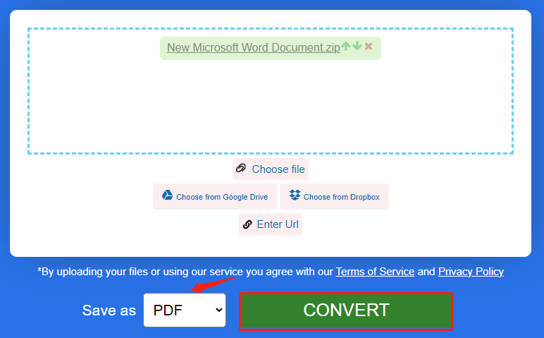 convert zip to PDF using Aspose