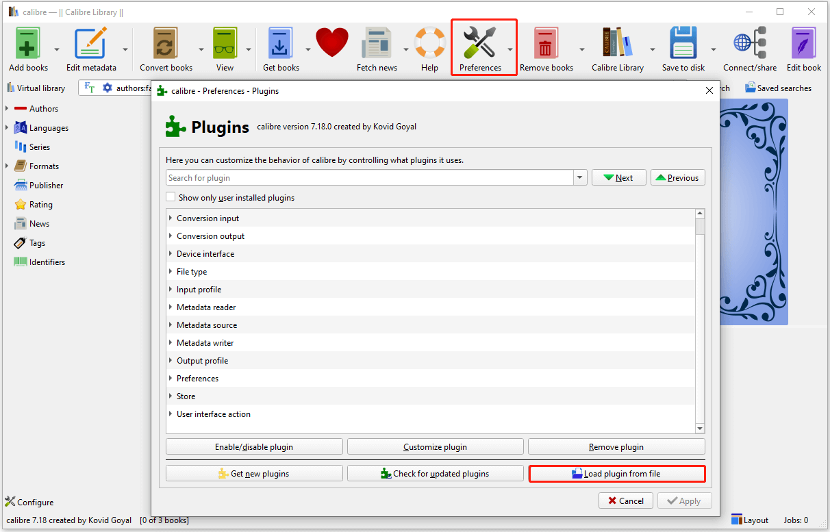 click Load plugin from file