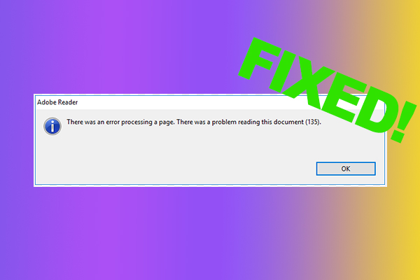 How to Fix Adobe There Was a Problem Reading This Document 135