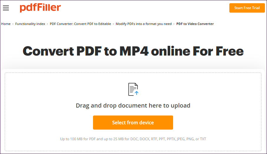 convert PDF to MP4 with PDFfiller