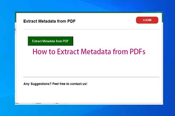 Extract Metadata from PDF | PDF Metadata Extractors