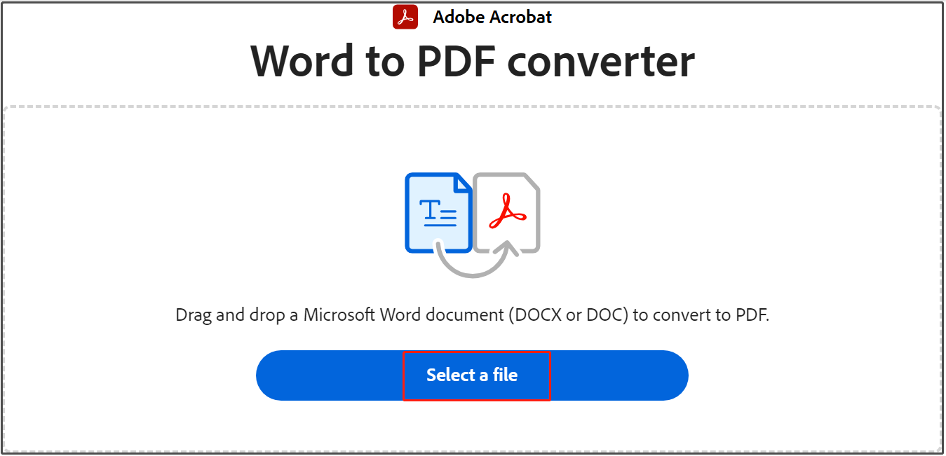 upload the file to the converter