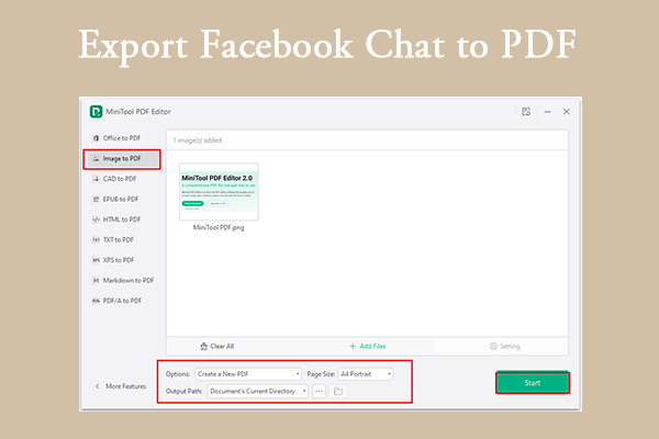 [Full Guide] How to Export Facebook Chat to PDF in 2 Ways